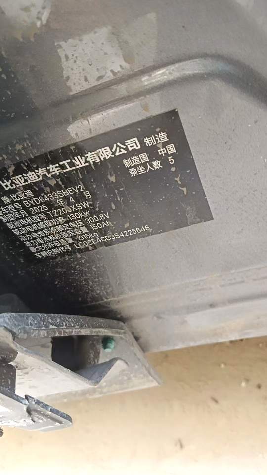 BYD 2025 Yuan UP Smart Drive Edition 401KM Vitality Edition Auto (0998)