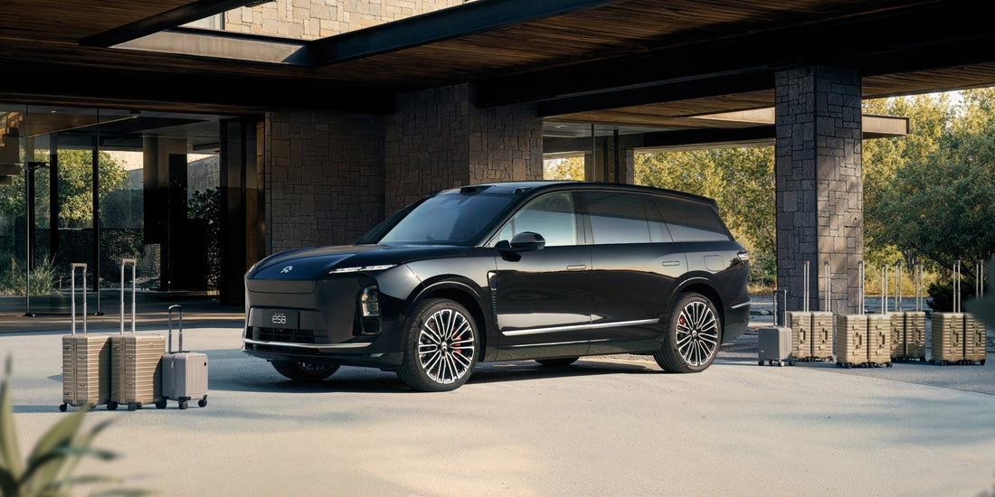 NIO ES8, 6 seater electric SUV, NIO flagship SUV, family electric car, NIO ES8 third row, NIO ES8 tortoise shell brown interior, NIO ES8 comfort, NIO ES8 space interior, NIO ES8 price, NIO ES8 executive seating