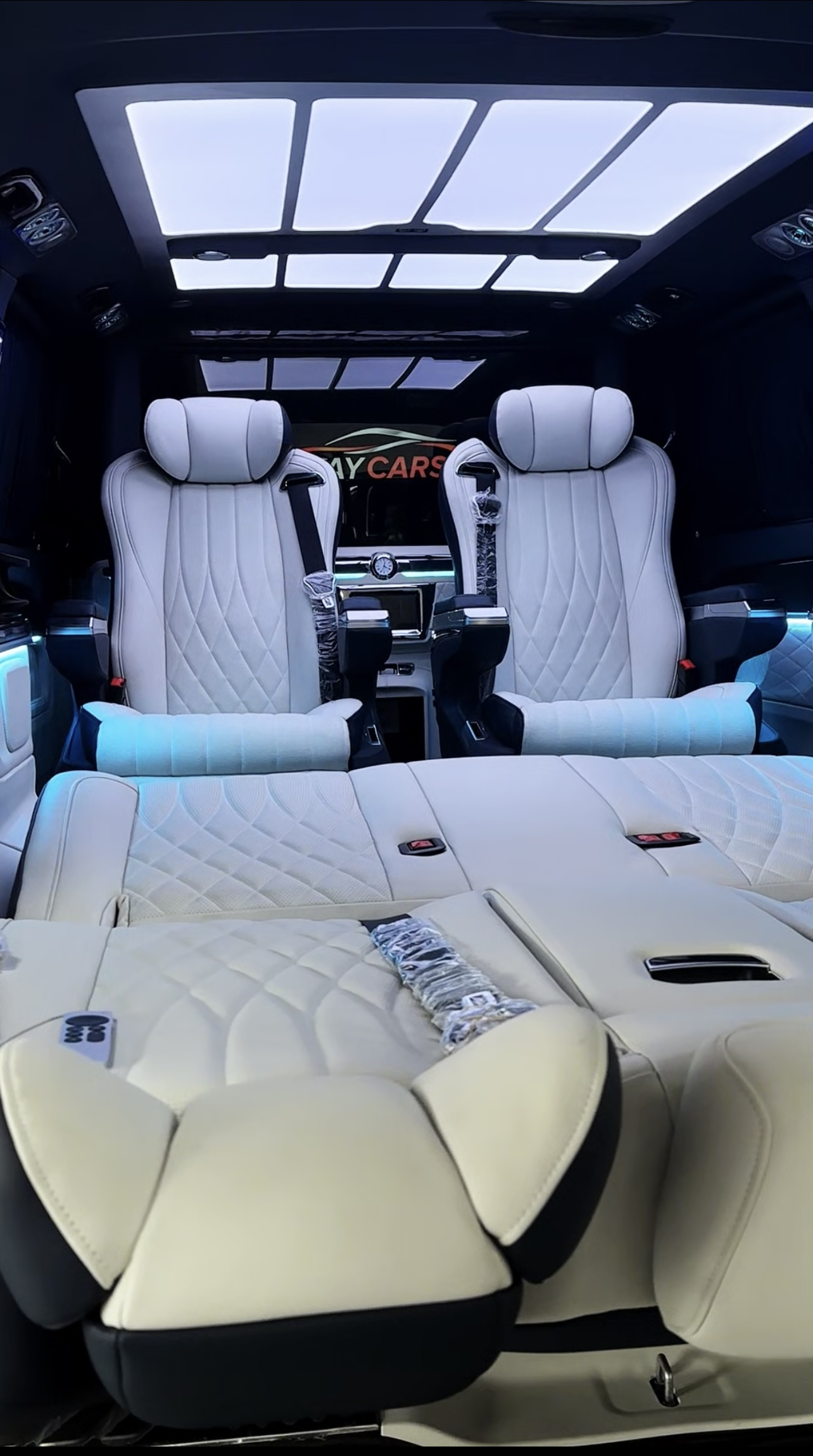 Custom Mercedes V Class Executive Limousine Conversion 4 Seater Full Partition