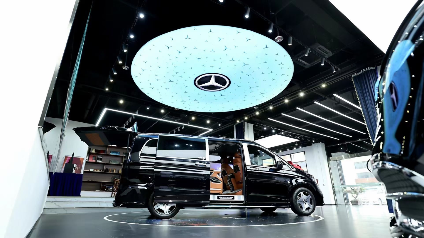 Custom Mercedes V Class Executive Limousine Conversion 4 Seater Full Partition